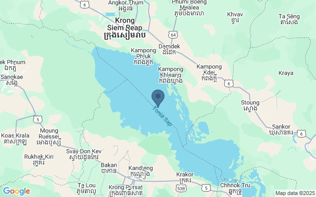 Kaart met locatie Boottocht Tonlé Sap meer